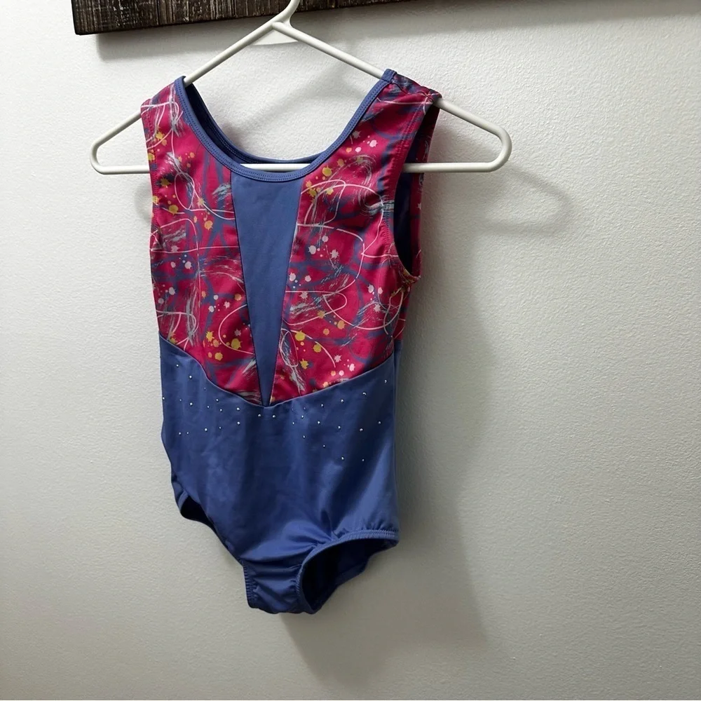 Cat & Jack Gymnastics Leotard Purple and Hot Pink SizeL (10/12)